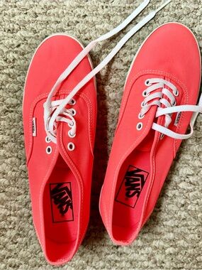 Vans Authentic Canvas Sneakers in Coral Pink